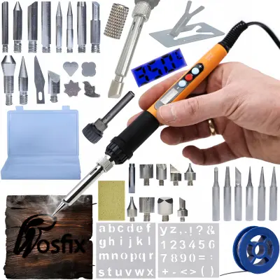 ROSFIX KOMPLET ZA PRECIZNO SPAJKANJE ROSFIX ORANGE ROTTWEILER OR60W ELEKTRIČNA SERIJA S + 30 ELEMENTOV ZA LES + PLASTIČNA ŠKATLA 160X240X30MM