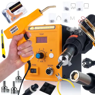 ROSFIX POSTAJA ZA SPAJKANJE Z VROČIM ZRAKOM ROSFIX 858D + PLASTIČNA SPENJAČA V KOVČKU + 200 SPONK