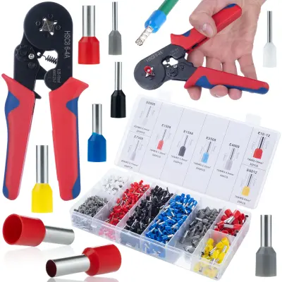 Rosfix Set Klešče za Izolirane Tulce – 1200 Kos, 0.25–10 mm², Samodejna Prilagoditev, 17.5 cm Določilo