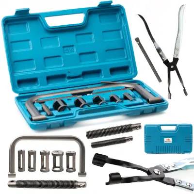 Rosfix Set Orodje za Demontažo Ventilov Glave 16–30 mm – Vključuje Klešče | 5 Vložkov, 3 Palice, M12, 170 mm