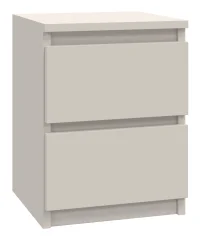 Modern Cashmere Bedside Table Malwa M2 with 2 Drawers