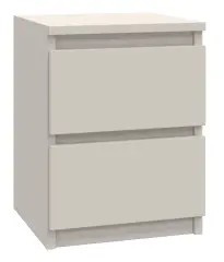 Modern Cashmere Bedside Table Malwa M2 with 2 Drawers