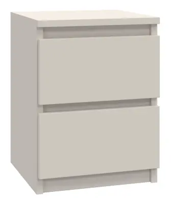 Modern Cashmere Bedside Table Malwa M2 with 2 Drawers