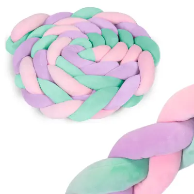 Ricokids 3m Crib Wrap in Mint, Pink, and Purple - Safe and Stylish Protection for Your Baby