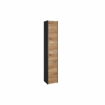 Sara S33 Anthracite Bathroom Column Cabinet - Modern and Elegant Design