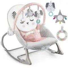 Nukido Pink Vibration Rocking Chair - Multifunctional Baby Bouncer
