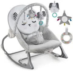 Nukido Gray Vibrating Rocking Chair - Multifunctional Baby Bouncer