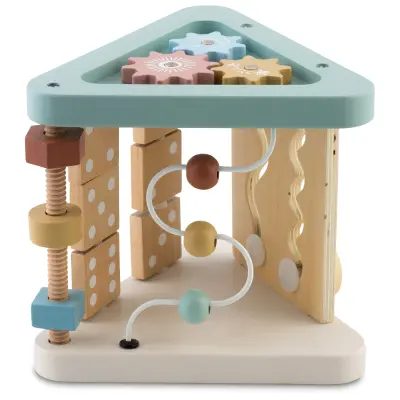 Nukido NK-860 Wooden Sensory Triangle Toy for Learning and Play