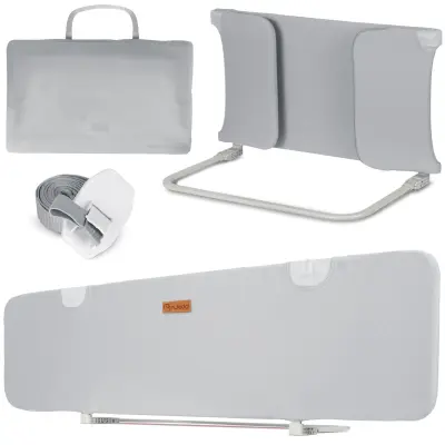 Nukido Gray Bed Safety Cover - 150 x 44 x 41 cm for Child Safety