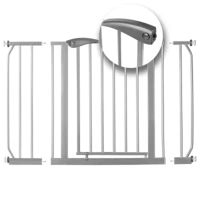 Nukido Gray Safety Gate - Adjustable Barrier for Child Safety 75-115 cm