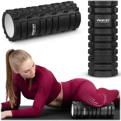 High-Quality EVA Foam Exercise Roller - 33x14cm - NS-953 Black