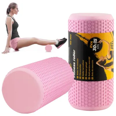 Pink EVA Foam Roller NS-963 for Exercise and Relaxation