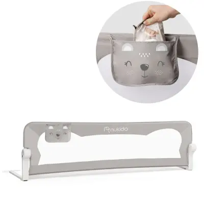Nukido Gray Bed Safety Cover 150 x 42 x 35 cm - Secure Your Child's Sleep