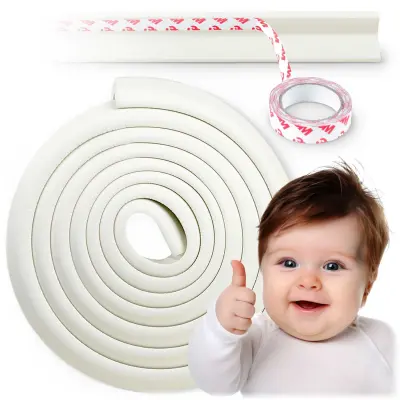 Ricokids 798710 Foam Safety Tape - 6m White Protective Padding for Child Safety