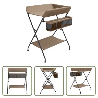 The Living Store Previjalna miza taupe železo - Previjalna Miza