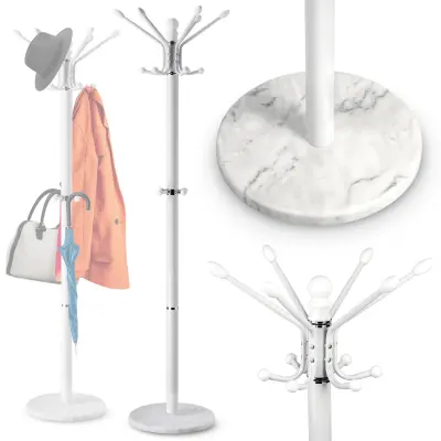 Stylish Standing Clothes Rack with Marble Base - Massido 684301