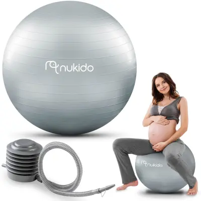 Ergonomic 65 cm Pregnancy Aerobics Ball - Safe & Comfortable Fitness Solution