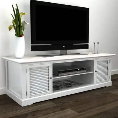 The Living Store TV stojalo belo iz lesa - TV Stojalo