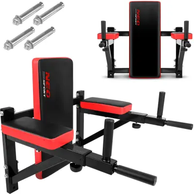 Versatile Neo-Sport NS-320 Wall Dip Bar for Home Workouts