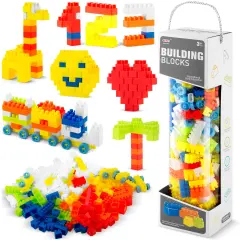 Ricokids Large Play Blocks Set RK-761 - 300 Colorful Building Blocks for Kids