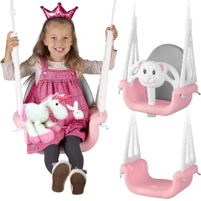 Ricokids 3-in-1 Teddy Bear Bucket Swing - Safe and Versatile for Kids