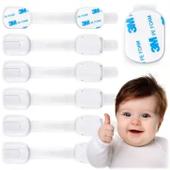 Ricokids 798100 Cabinet Safety Locks - 6 Pack White Childproofing Solution