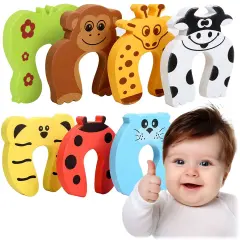 Ricokids 7-Piece Animal Door Stoppers - Fun & Safe Door Protection for Kids