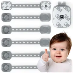 Ricokids 798201 Gray Cabinet Opening Protection - 6 Pack