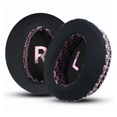 Hladilne blazinice za ušesa iz ledene svile za slušalke Sony Black+Pink