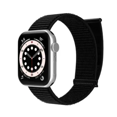 Najlonska zanka za uro Apple iWatch Black M