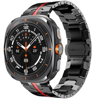 Črno-rdeč pašek za uro Samsung Watch 7 Ultra (47 mm)