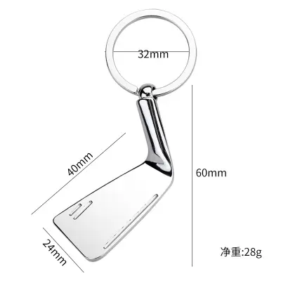 Obesek za ključe za golf - izvrsten obroč za ključe v obliki palice za golf