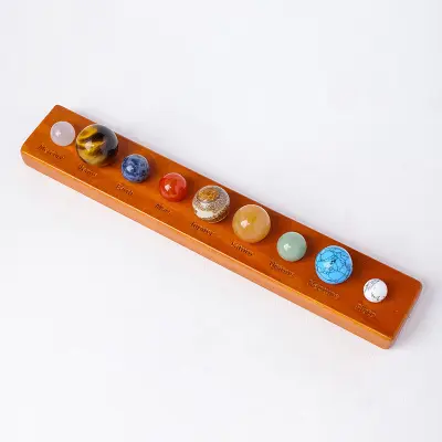 Komplet kristalnih krogel sončnega sistema - izobraževalni komplet devetih planetov