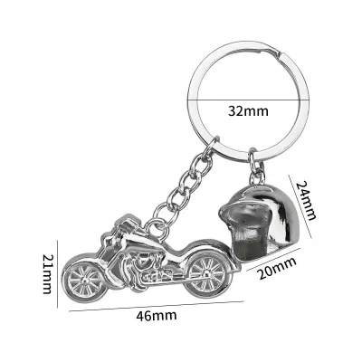 Kovinski obesek za ključe - Čelada za motor