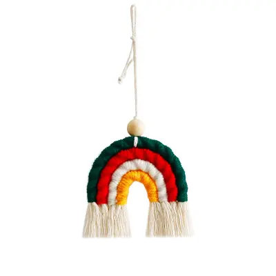 Mavrični avtomobilski obesek v boho stilu Multicolor2