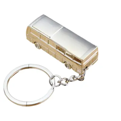 Kovinski obesek za ključe z motivom avtobusa - edinstveno darilo