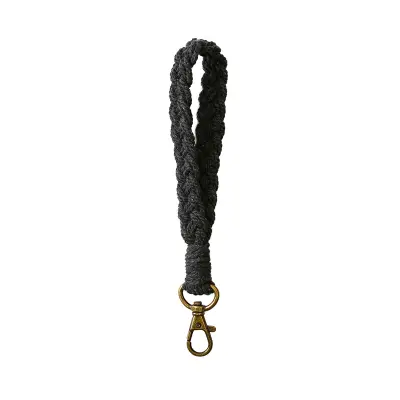 Ročno tkana verižica za ključe Black