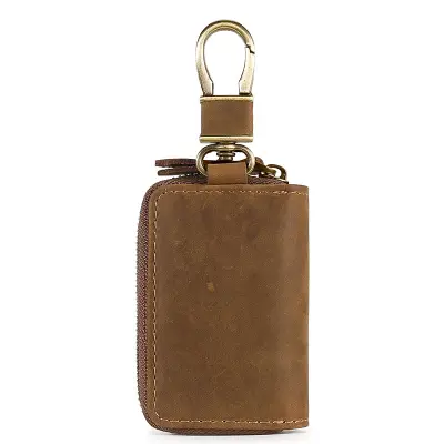 Etui za ključe iz pravega usnja z enim predalom (vodoravno odpiranje)