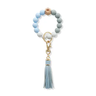 Beaded Wrist Keychain Blue