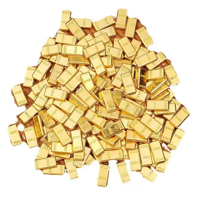 Komplet 10 mini replik okrasnih ingotov zlate zlate palice