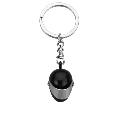 Modni obesek za ključe z modro čelado Black