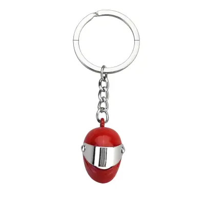 Modni obesek za ključe z modro čelado Red