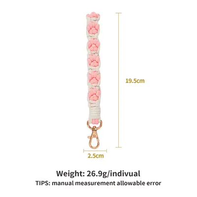 Stilska vrvica za telefon s tačko mačke Pink
