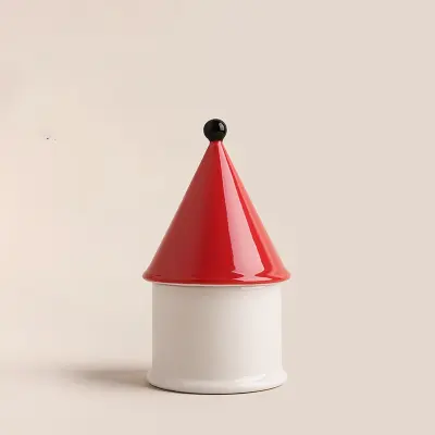 Eleganten keramični dozator za zobno nitko Red
