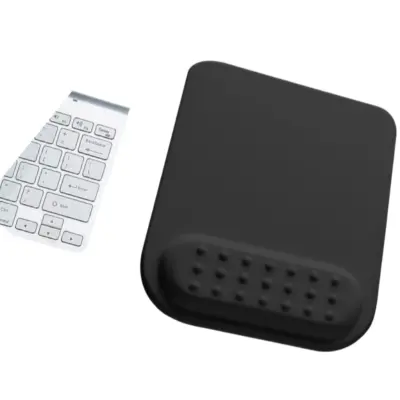 Ergonomska podloga za miško iz PU usnja z oporo za zapestje Black