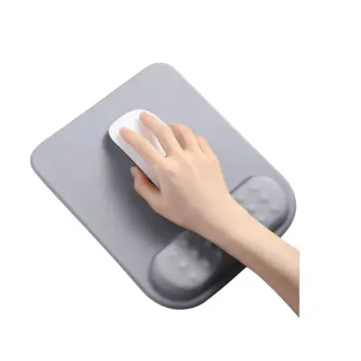 Ergonomska podloga za miško iz PU usnja z oporo za zapestje DarkGrey
