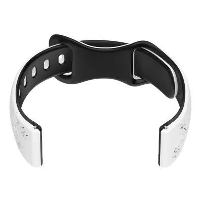 Dvobarvni silikonski pašček za uro White+Black 18 mm