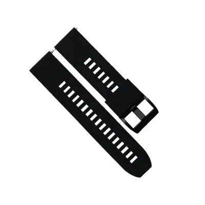 Silikonski pašček za uro Samsung Gear S4 Sport Black 20 mm