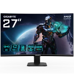 GIGABYTE GS27QC 68,6 cm (27") 1500 R/165 HZ/QHD/1 ms/2 x HDMI/DP ukrivljen gaming monitor