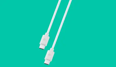 PLOOS USB-C - USB-C, 1m, bel kabel